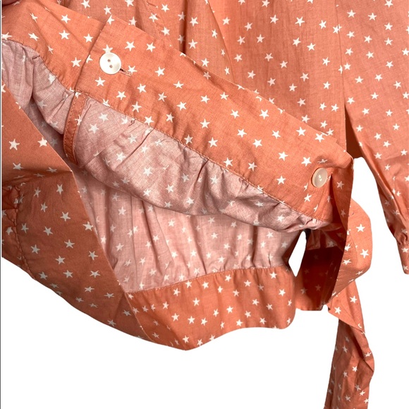 Madewell | NWT Wrap Top in Star Scatter Peach Small - Picture 7 of 10